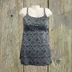 Myskova teal and black swim dress. 3X